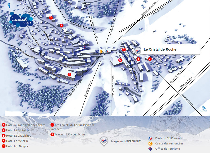 Access map Intersport Courchevel 1850